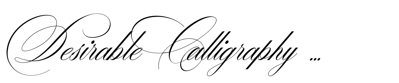 Desirable Calligraphy Regular